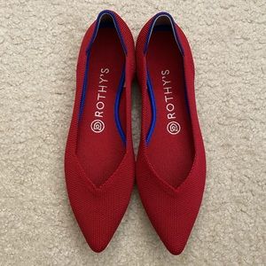 Rothy’s The Point Flats Chili Red
